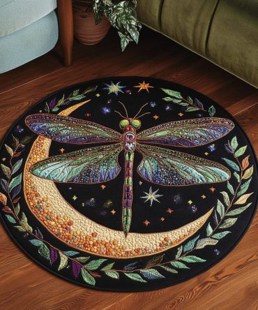Aqua Dancer Quilted Round Mat