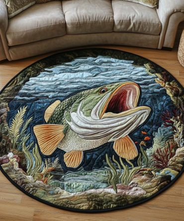 Aquatic Dream Quilted Round Mat