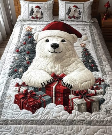 Arctic Cheer 3-Piece Quilted Bedding Set