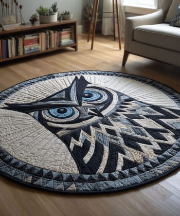 Arctic Stare Quilted Round Mat