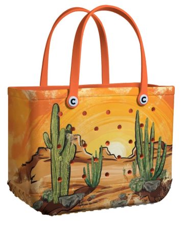 Vibrant Desert Cactus Tote Bag – Durable, Stylish & Spacious For Everyday Use