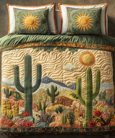 Arid Beauty 3-Piece Quilted Bedding Set