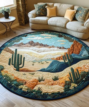 Arid Horizon Quilted Round Mat