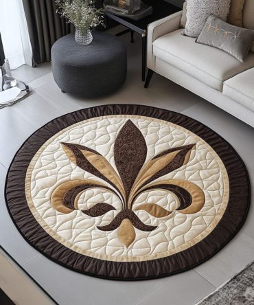 Aristocratic Grace Quilted Round Mat