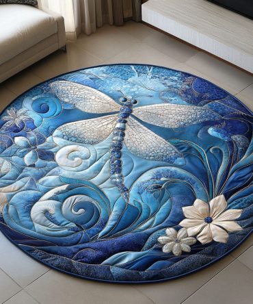 Artful Wings Quilted Round Mat