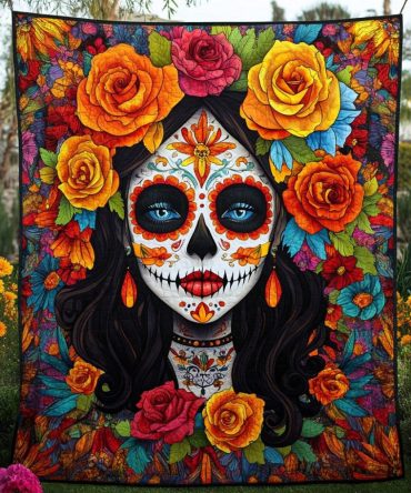 Artistic La Catrina Quilted Blanket