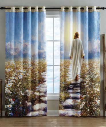 Ascending Savior Quilted Curtains