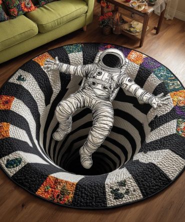 Astronaut Wander Quilted Round Mat