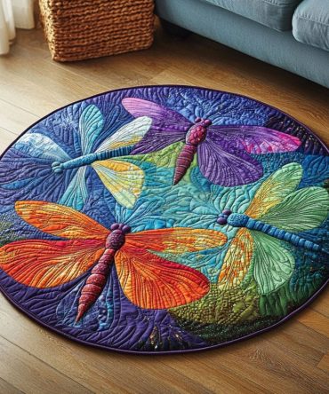 Aurora Flight Quilted Round Mat