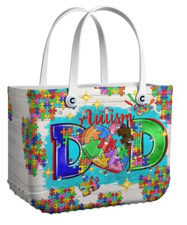Bucket Tote Bag, Limited Edition Bogg Bag, Beach Bag Autism Dad