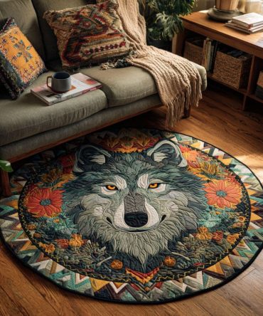 Autumn Alpha Quilted Round Mat