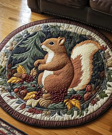 Autumn Colors Quilted Round Mat