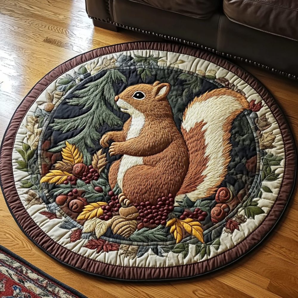Autumn Colors Quilted Round Mat