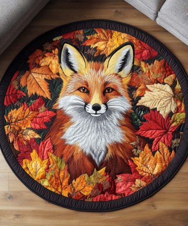 Autumn Fox Quilted Round Mat
