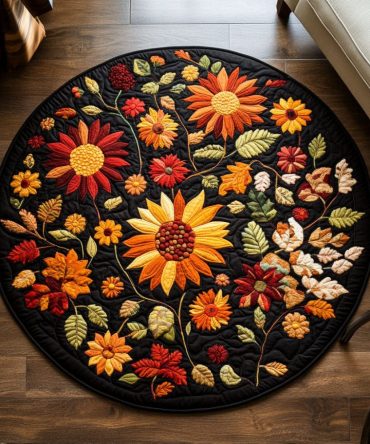 Autumn Glow Quilted Round Mat