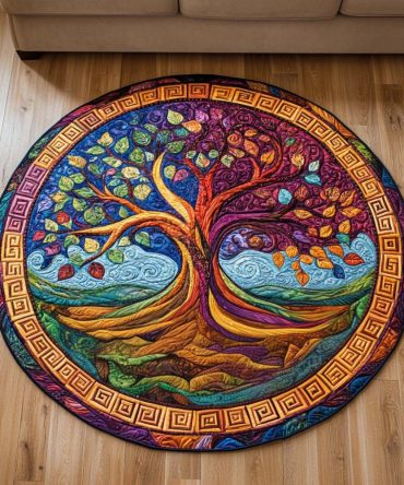 Autumn Harmony Quilted Round Mat