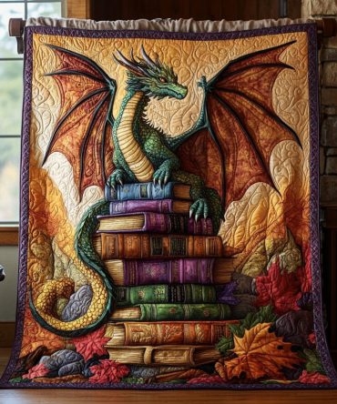 Autumn Inferno Quilted Blanket