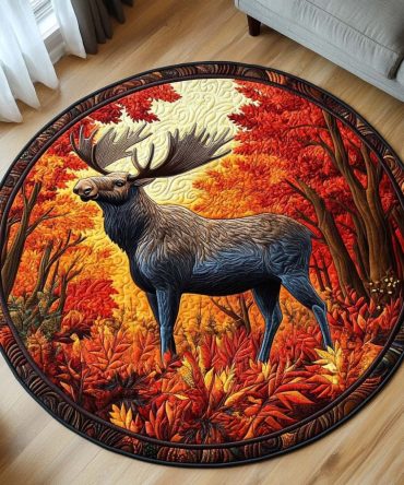 Autumn King Quilted Round Mat