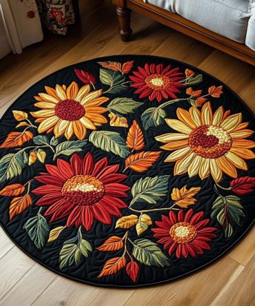 Autumn Radiance Quilted Round Mat
