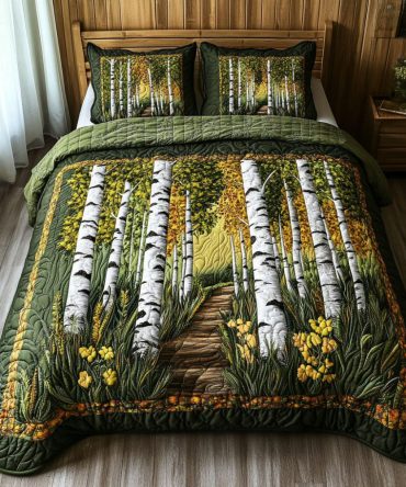 Autumn Walk 3-Piece Quilted Bedding Set
