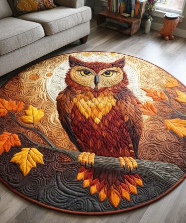 Autumn Watch Quilted Round Mat