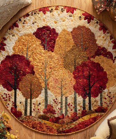 Autumn Whisper Quilted Round Mat