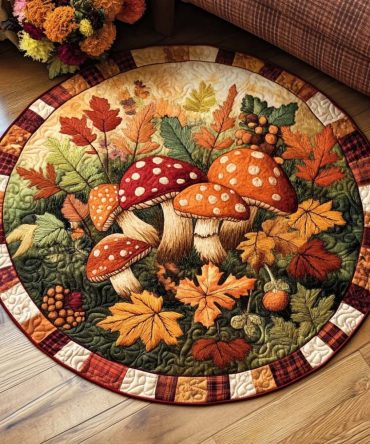 Autumnal Bounty Quilted Round Mat