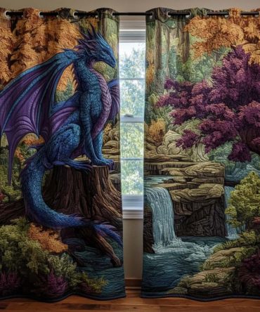 Azure Sky Quilted Curtains