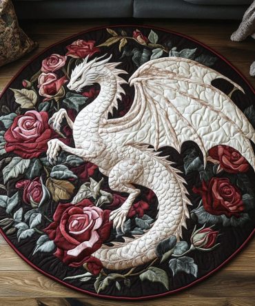 Azure Wing Quilted Round Mat