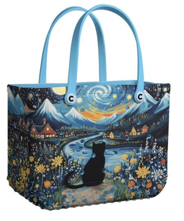Bucket Tote Bag, Limited Edition Bogg Bag, Beach Bag Enchanted Night