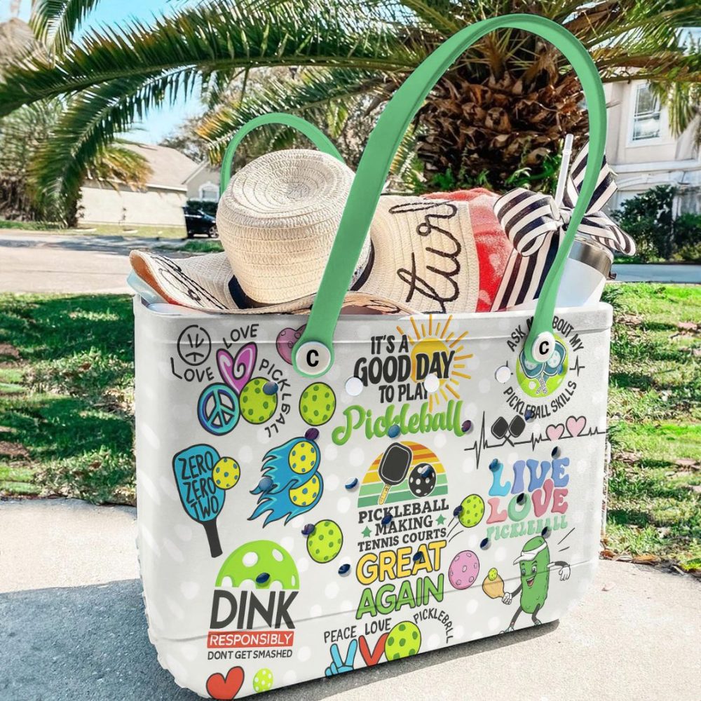 Vibrant Pickleball Tote Bag - Fun Graphic Design, Durable & Spacious For Everyday Use - Image 2