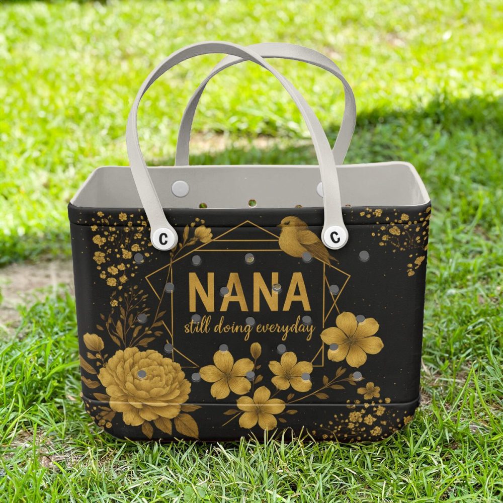 Stylish Nana Tote Bag – Elegant Floral Design, Perfect Gift For Grandmothers - Image 4