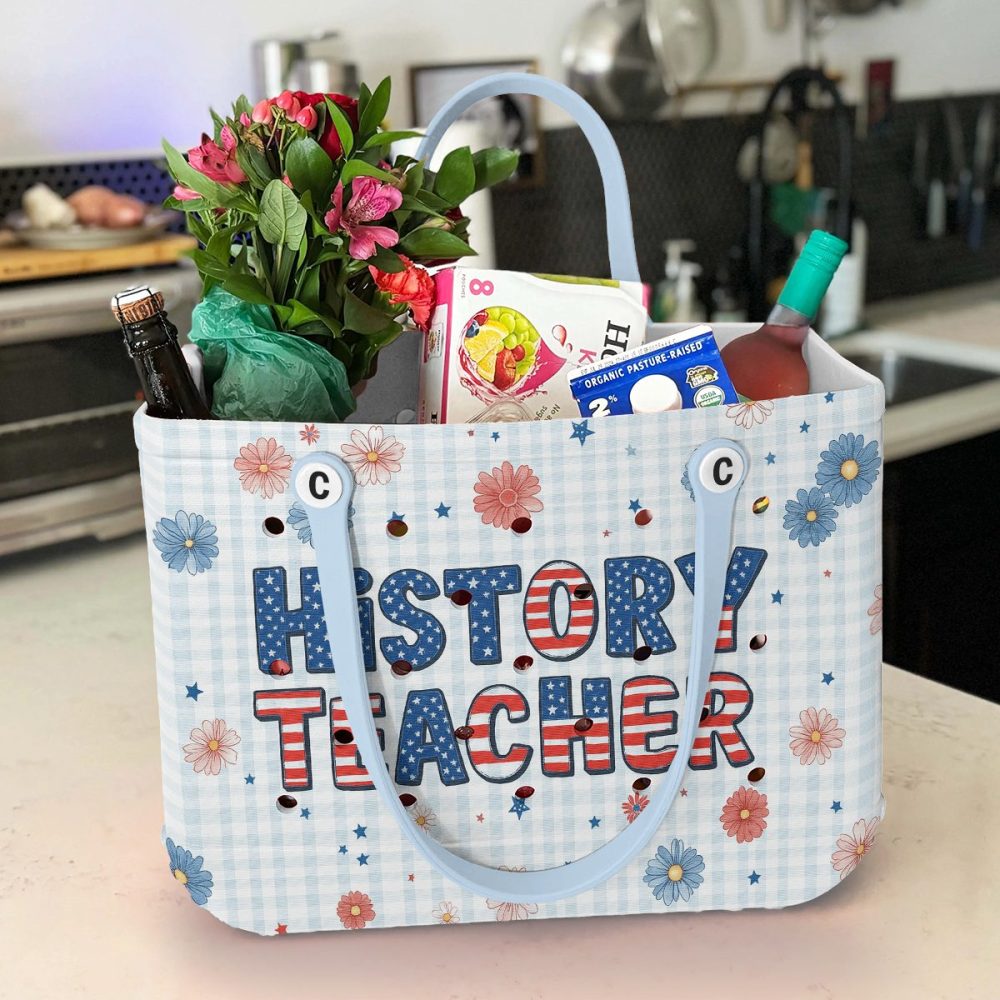 Chic Floral 'History Teacher' Tote Bag – Perfect Gift For Educators! - Image 2