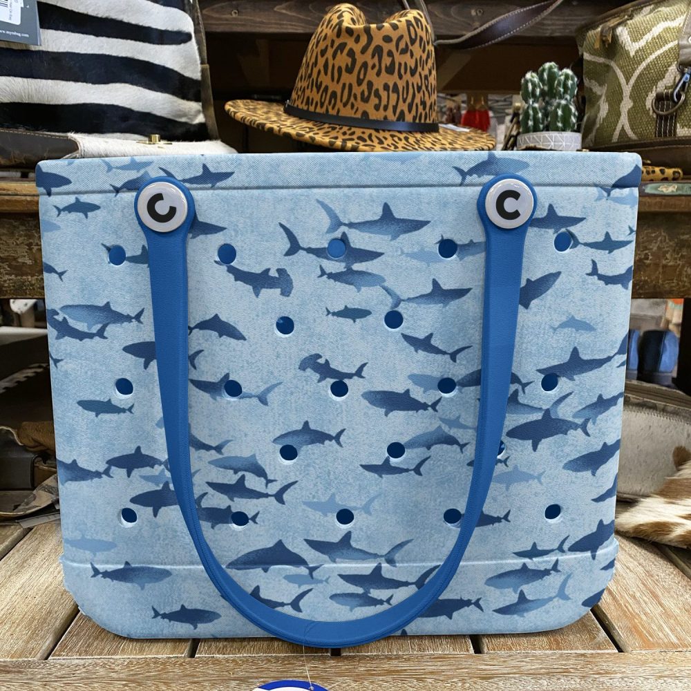 Stylish Shark Print Tote Bag - Durable, Waterproof & Spacious For Beach Or Everyday Use - Image 5