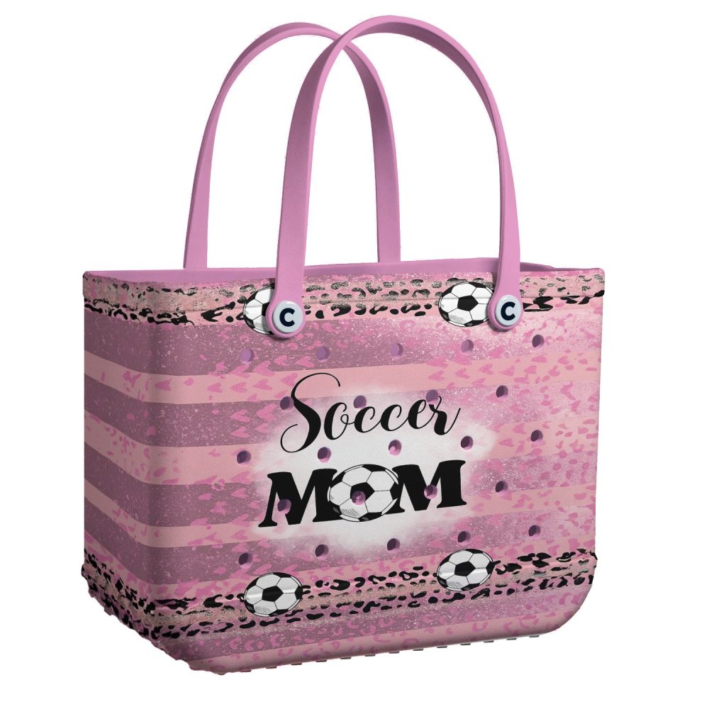 Stylish Pink Soccer Mom Tote Bag – Perfect For Game Days & Everyday Use!