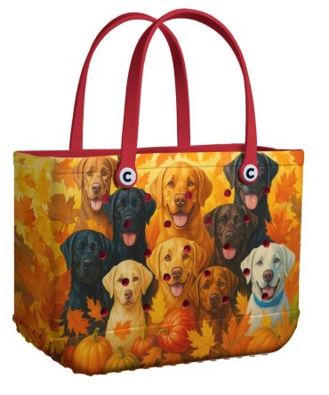 Charming Autumn Dog Tote Bag – Perfect For Dog Lovers & Fall Fashion!