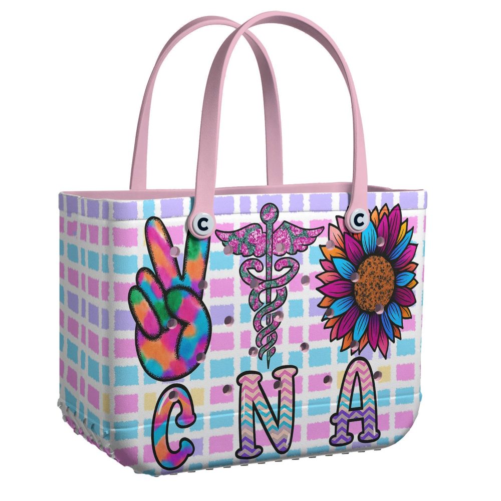 Colorful Cna Tote Bag - Vibrant Medical-Themed Design For Nurses & Healthcare Workers