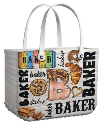 Stylish Baker-Themed Tote Bag – Perfect For Pastry Lovers & Grocery Shopping