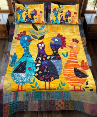 Barnyard Squad 3-Piece Quilted Bedding Set