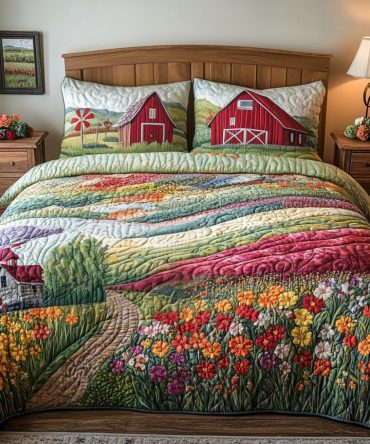 Barnyard Bliss 3-Piece Quilted Bedding Set