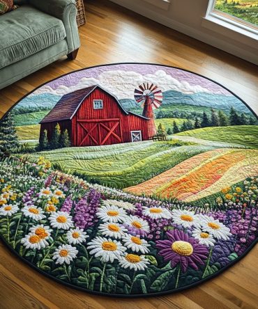 Barnyard Bliss Quilted Round Mat