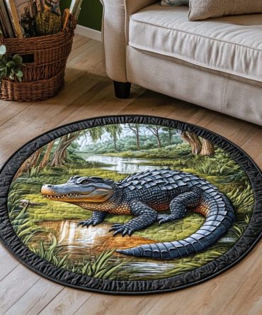 Bayou Beast Quilted Round Mat