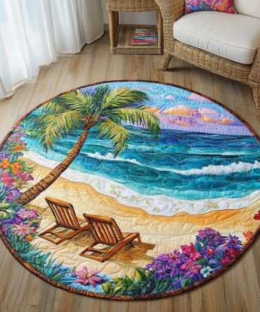 Beach Bliss Quilted Round Mat