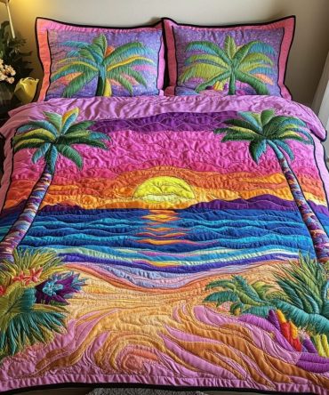 Beach Dreams 3-Piece Quilted Bedding Set