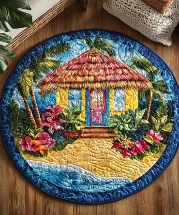 Beachfront Retreat Quilted Round Mat