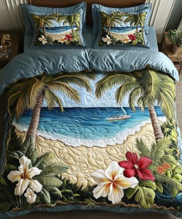 Beachfront Serenity 3-Piece Quilted Bedding Set