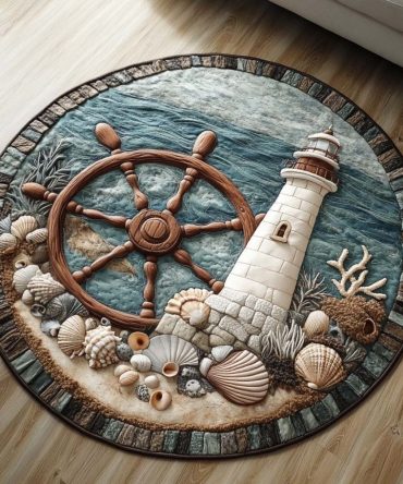 Beacon Of Calm Quilted Round Mat