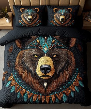 Bear Clan Designs 3-Piece Quilted Bedding Set
