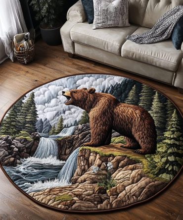 Bear Spirit Quilted Round Mat