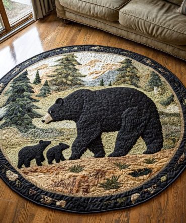 Bear Spirit Quilted Round Mat